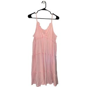 Live Well Cato Pink Babydoll Tiered Slinky Night Gown
